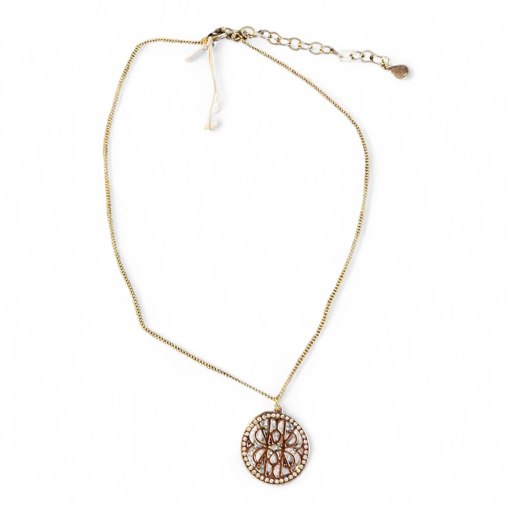 Vera Bradley Signature Pave Pendant Necklace NWT